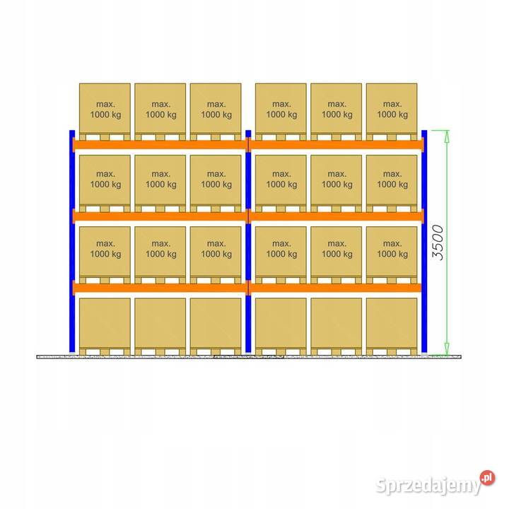 REGAŁ PALETOWY B20 24 PALETY Regały magazynowe Malbork