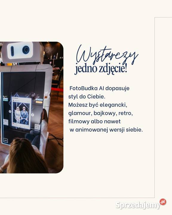 Fotobudka AI nowość na rynku klasyczna efekty AI lubuskie Pruszków