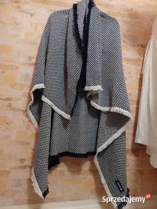 Lacoste Duża granatowa chusta nsrxutksy ponczo Kraków