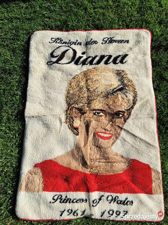 Księżna Diana stary pamiątkowy koc Brzesko