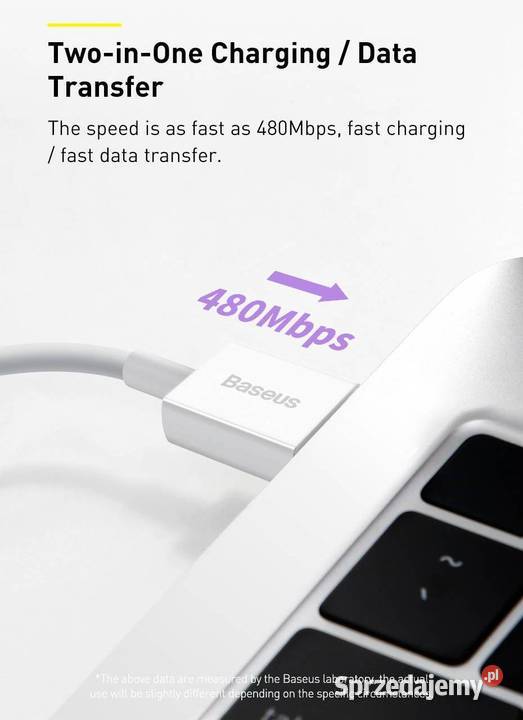 Kabel USB typeC 6A 66W 2m QC 30 Baseus szybkie Siemianowice Śląskie