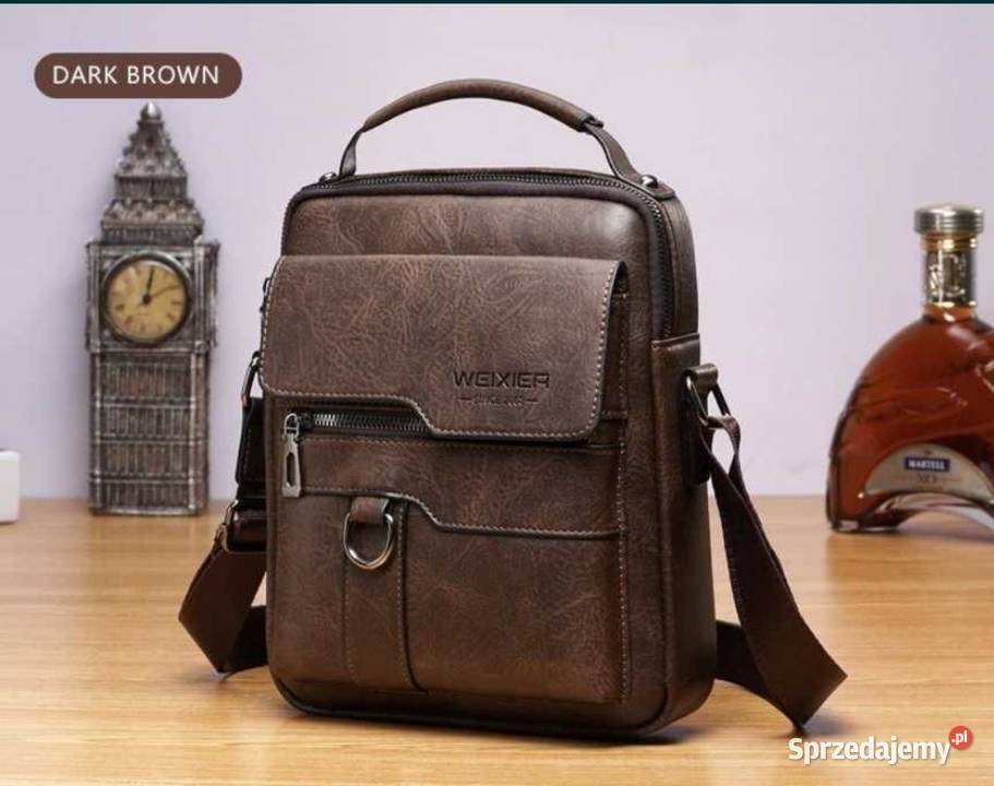 Torba na ramię męska skórzana saszetkado Torby i torebki Piła