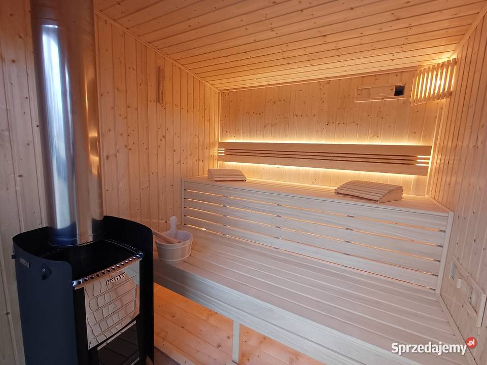 Sauna ogrodowa Premium izolowana piec na drewno Płock
