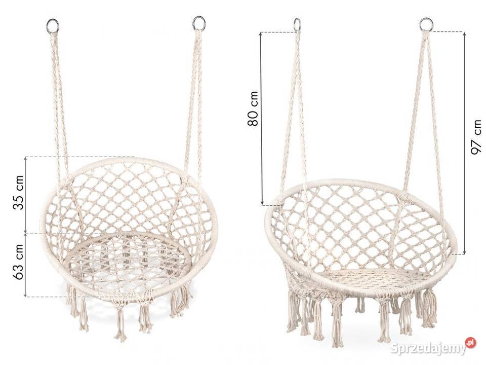 Fotel wiszący huśtawka ogrodowa bocianie gniazdo Ogród Bielsk Podlaski