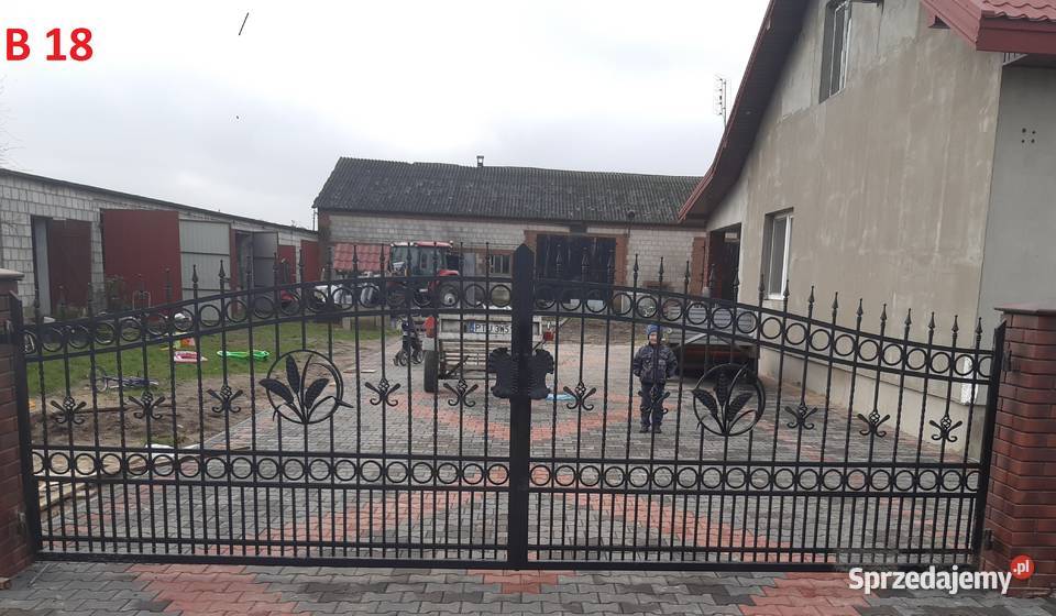 Brama skrzydłowa wjazdowa do dworku posesji Kutno