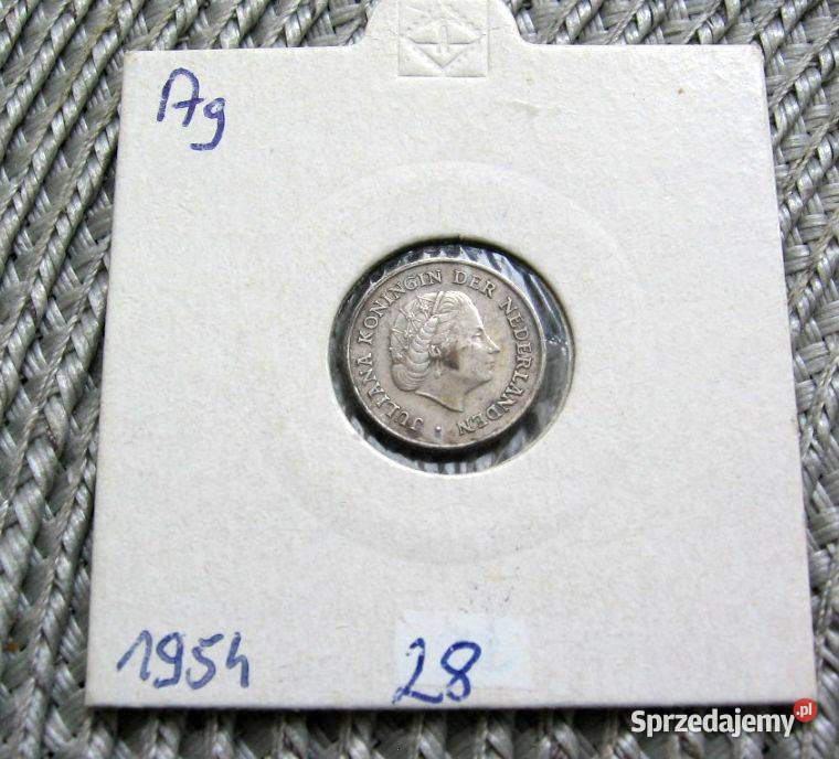Antyle Holenderskie 110 Guldena 1954r SREBRO Numizmatyka wielkopolskie sprzedam