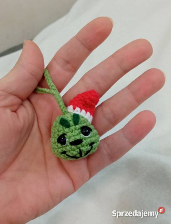 Grinch wykonany na szydełku brelok zawieszka łódzkie Łask