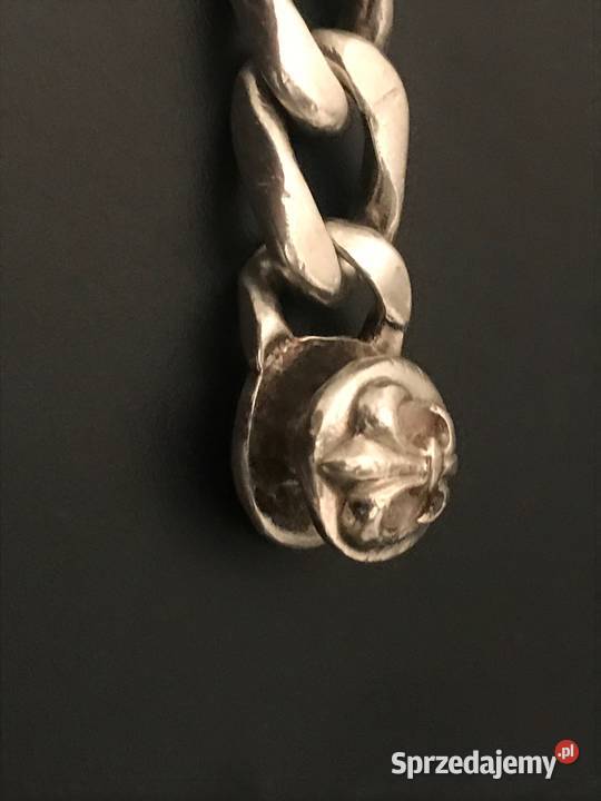 Bransoletka męska srebro pr 925 z liliami srebrne Biżuteria dla Panów mazowieckie Warszawa