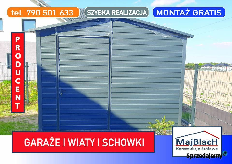 Garaż Blaszany na Narzędzia do Ogrodu Garaże