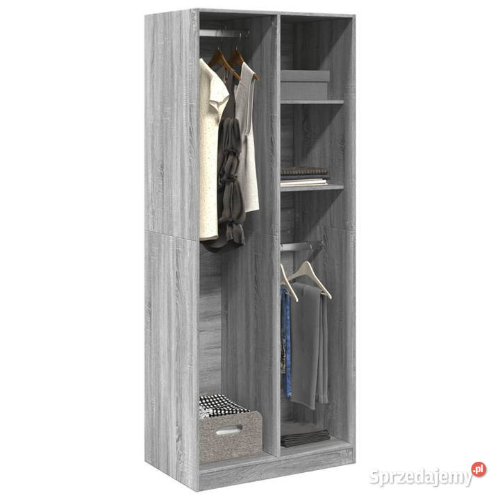 Szafa szary dąb sonoma 80x50x200 materiał Warszawa