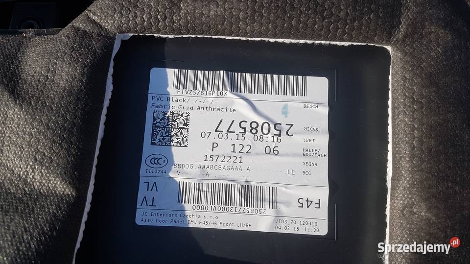 BMW 218d seria 2 F45 Active Tourer boczki boczek Rok produkcji 2015 dolnośląskie