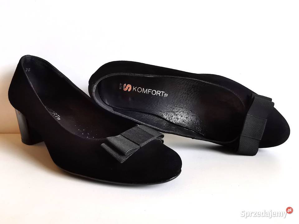 7122 BUT S KOMFORT FIT eleganckie czarne skóra opolskie