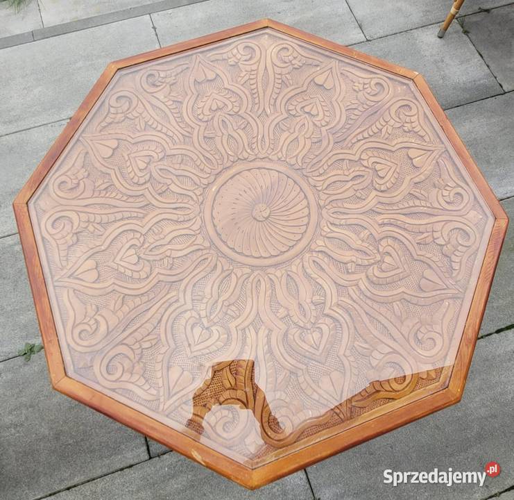 RZEŹBIONY STOLIK KAWOWY opolskie Nysa