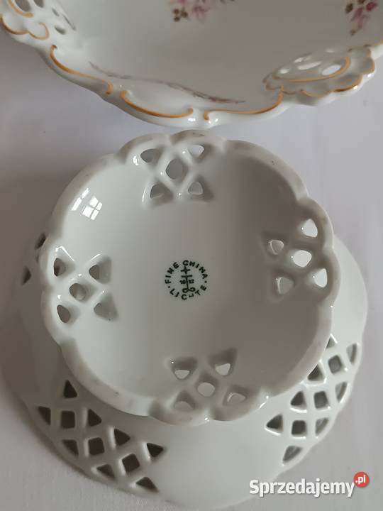 Ażurowe porcelanowe paterki Gorlice