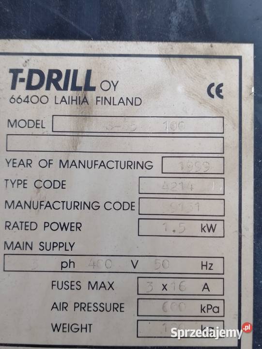 Wiertarka słupowa Tdrill do wiercenia szyjek w Płachty