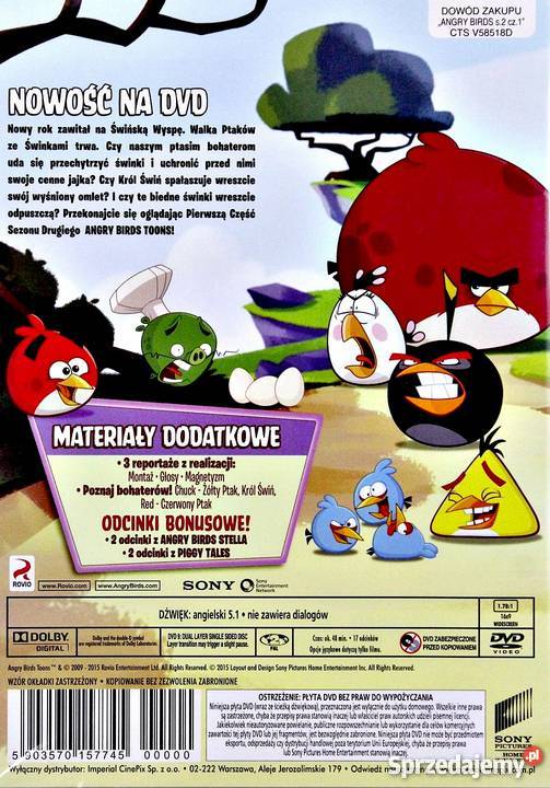 ANGRY BIRDS TOONS SEZON DRUGI CZĘŚĆ PIERWSZA pełne wielkopolskie Kalisz