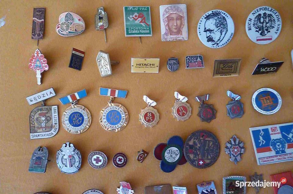 ZESTAW ODZNAK PRL RÓŻNE 122 sztuk małopolskie