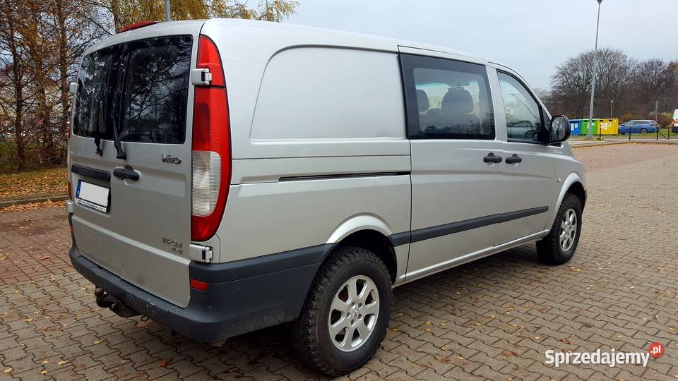 Vito LONG 4x4 2008r brygadówka 6osób Salon Gdańsk