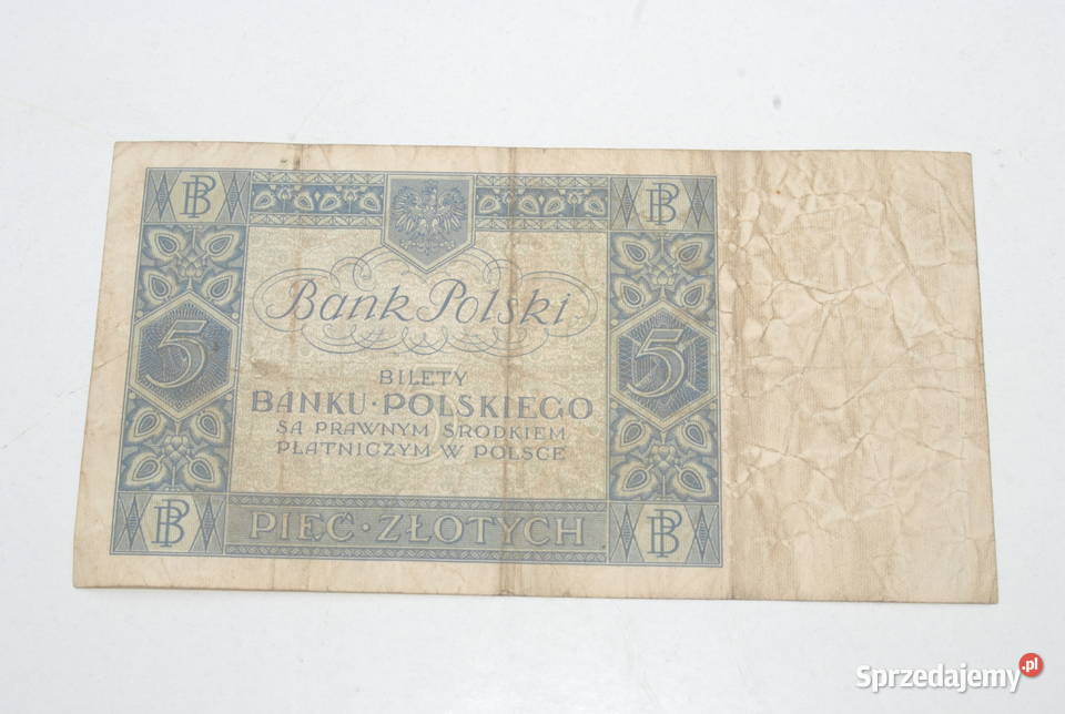 Stary banknot 5 złotych ser CA 2 Stycznia 1930 Cieszyn