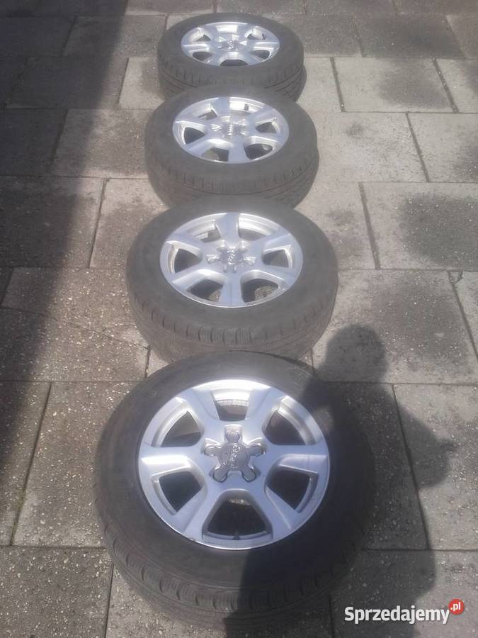 Audi A4 B8 komplet alumfelg z oponami 22555 R16 osobowe Pozostałe Jastrzębie-Zdrój