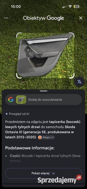 koda octavia iii boczek prawy tył Żywiec