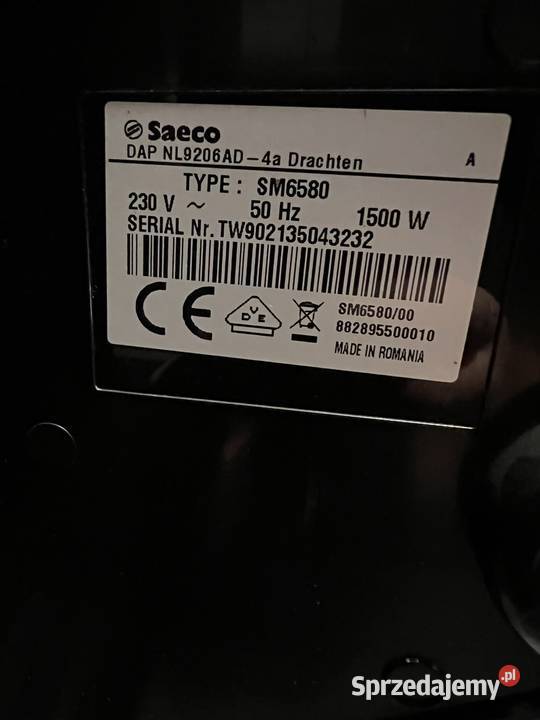 Ekspres Saeco granaroma małopolskie Podchybie sprzedam