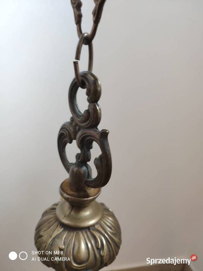 stary mosiężny brąz francuski żyrandol Kraków
