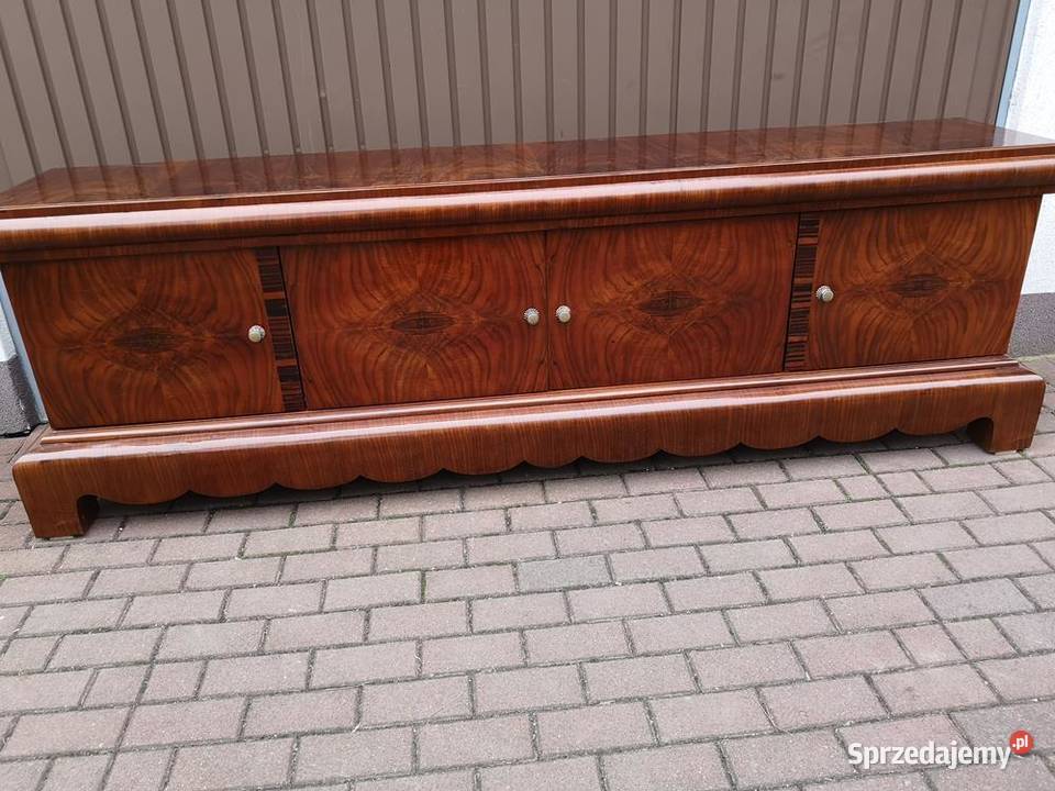 Komoda ARTDECO Orzech Unikatowa Niska RTV Stara Swarzędz