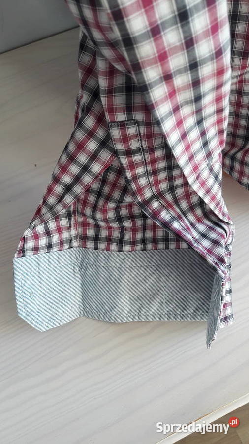Koszula w kratkę Hugo Boss szaro różowa Głuchołazy
