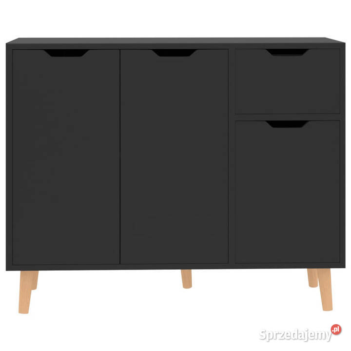 Szafka czarna z połyskiem 90x30x72 materiał Warszawa
