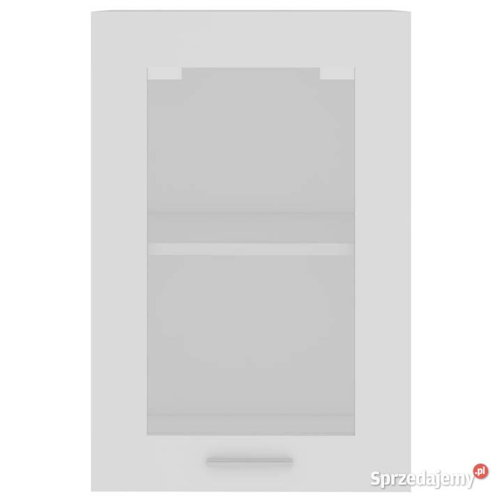 Szafka wisząca z szybą biała 40x31x60 WM802505