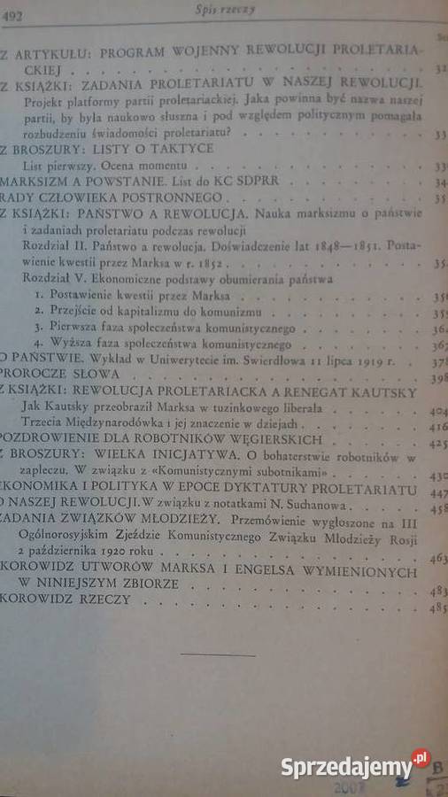 Lenin Marks Engels marksizm rosyjskie książki Warszawa sprzedam