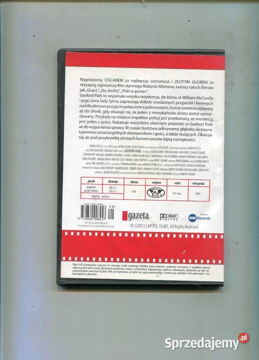 Gosfford Park Film DVD sprzedam