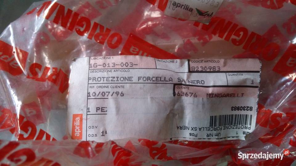 OBUDOWA OSŁONA zawieszenia lagi ORGINAŁ Aprilia Bielsk Podlaski