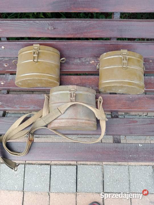 Puszka menaszka wojskowa komplet odkażający PKDK śląskie Ogrodzieniec