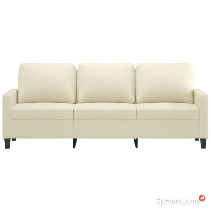 3osobowa sofa kremowa 180 sztuczna skóra mazowieckie Warszawa