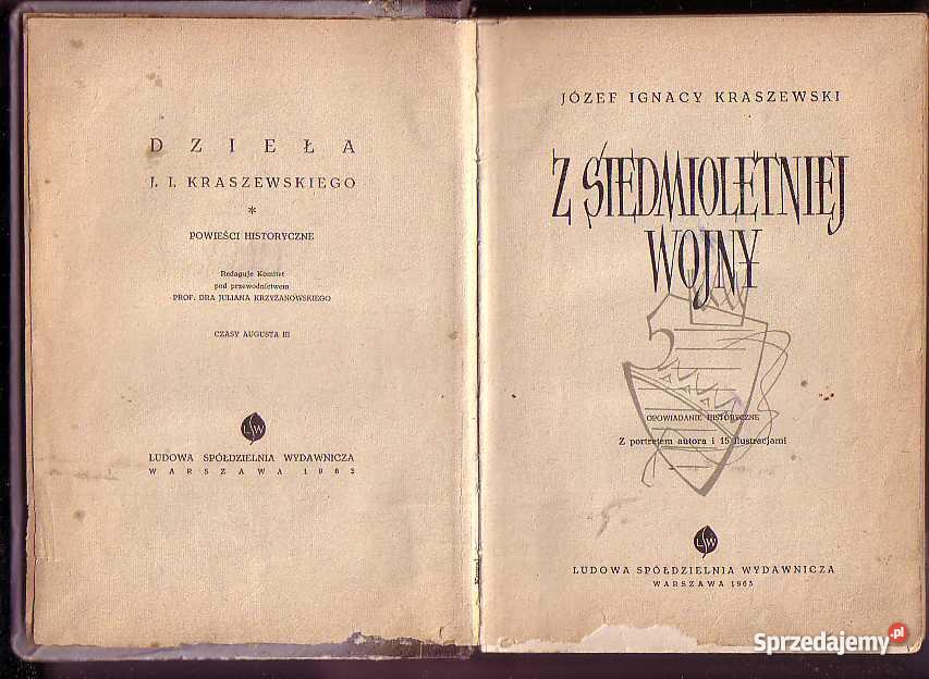 3320 Z SIEDMIOLETNIEJ WOJNY JÓZEF IGNACY KRASZEW małopolskie