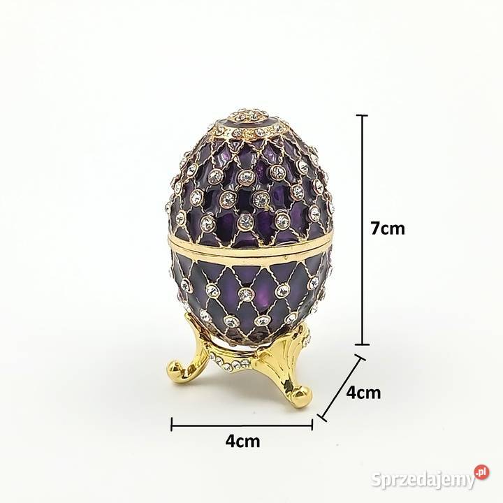 Jajko jajo faberge pojemniki szkatułka fioletowe Zawiercie