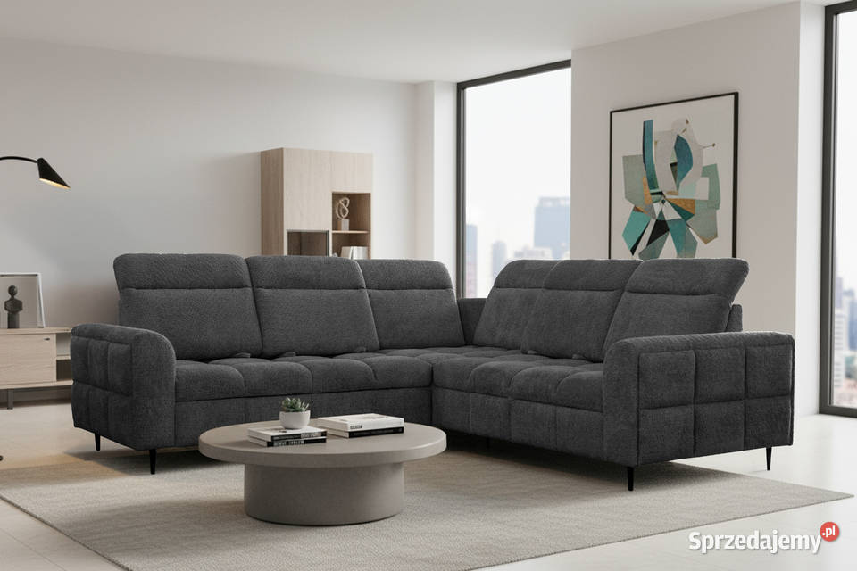 Duży narożnik Velo modne przeszycia ruchome sprzedam