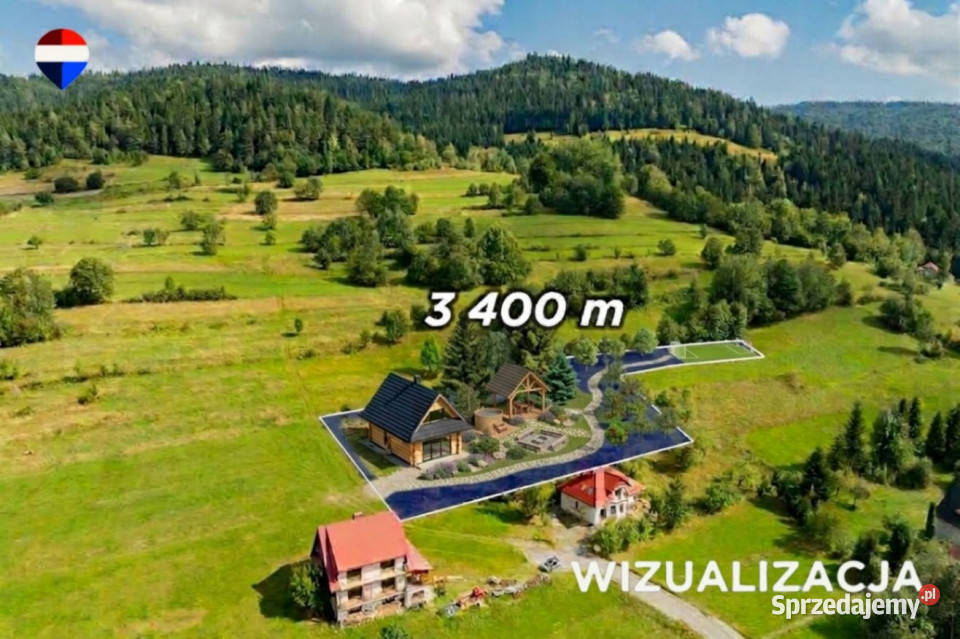 Duża widokowa działka budowlana Poręba Wielka