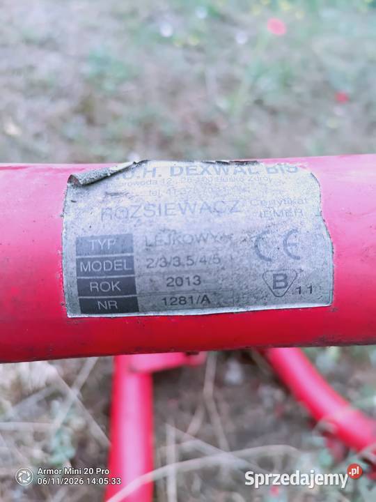 Sprzedam rozsiewacz nawozów Dexwall kompletny do Lipowiec