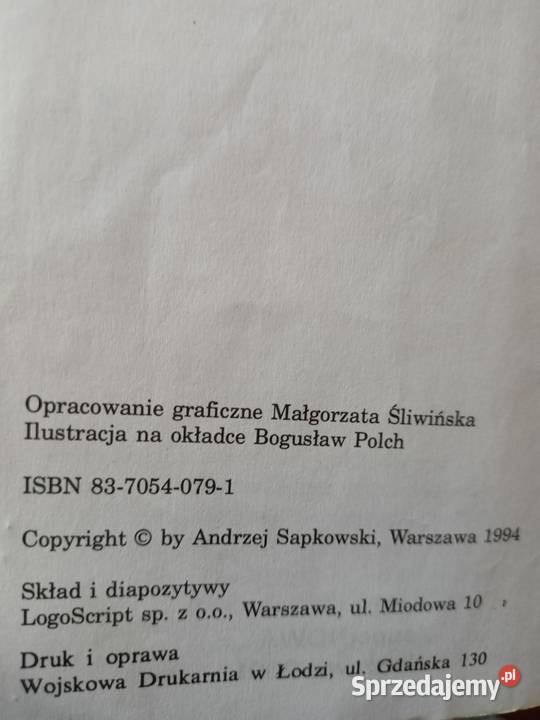 Sapkowski książki Krew elfów okaz Warszawa