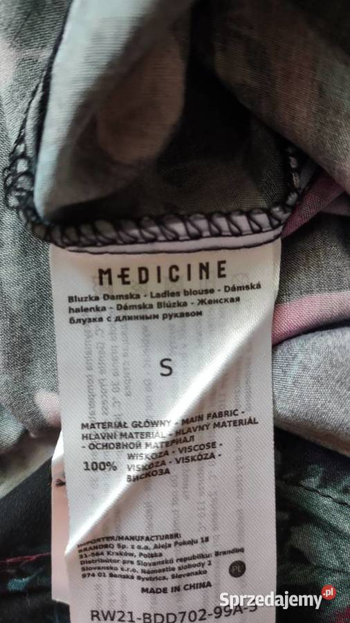 Bluzka w kwiaty S MEDICINE Bluzki i koszule małopolskie Olkusz
