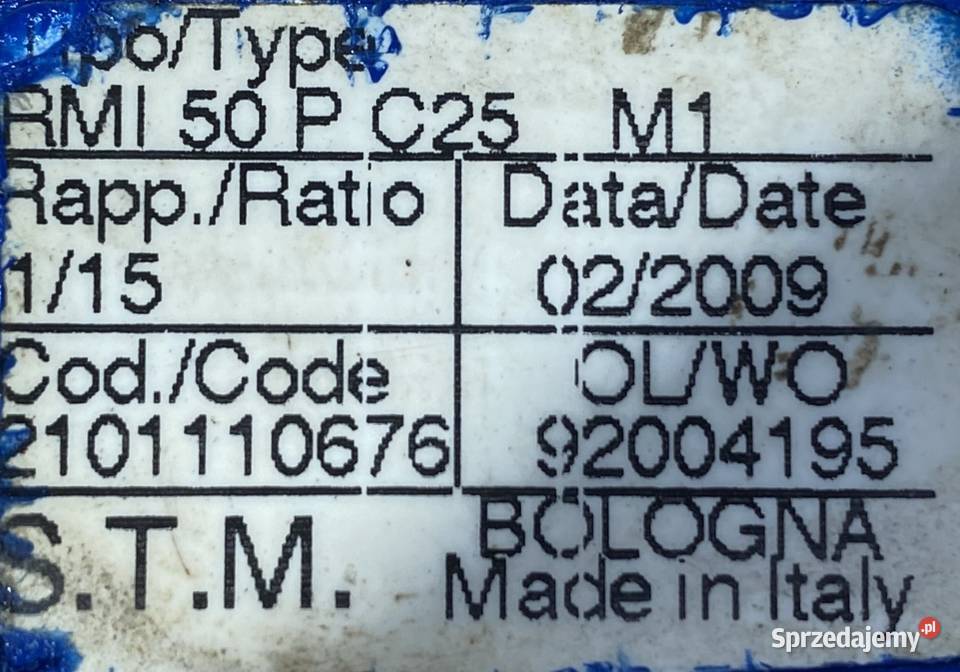 motoreduktor przekładnia 025kW 92obr 3fazowy kujawsko-pomorskie Pigża