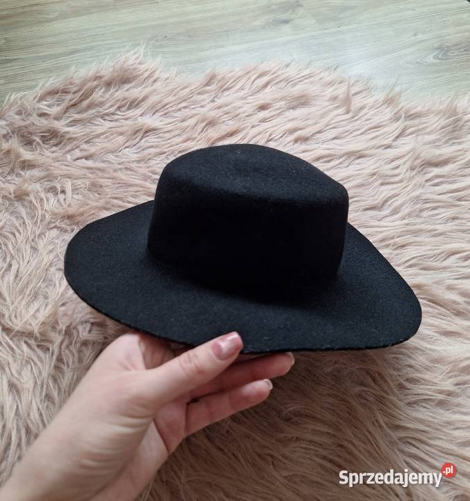 Piękny klasyczny czarny kapelusz Kraków sprzedam
