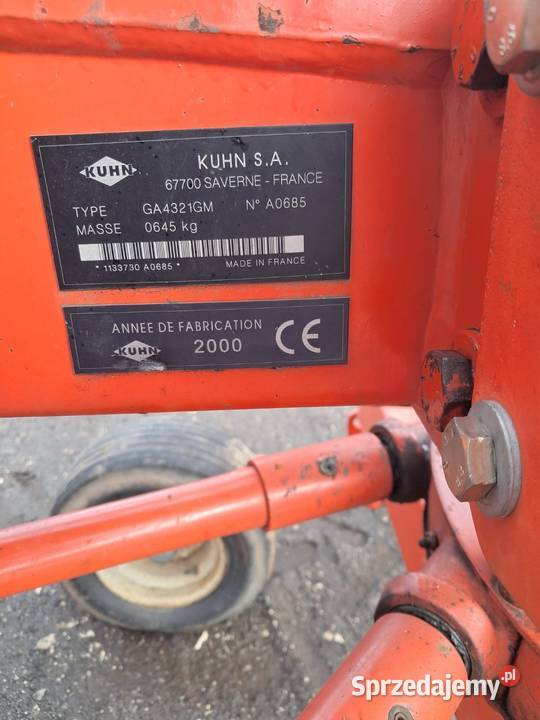 Zgrabiarka do siana KUHN na tandemie Przymiłowice sprzedam