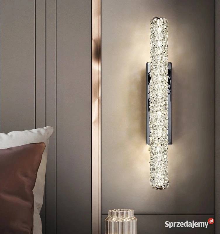 Kinkiet kryształowy srebrny nowoczesny lampa Warszawa