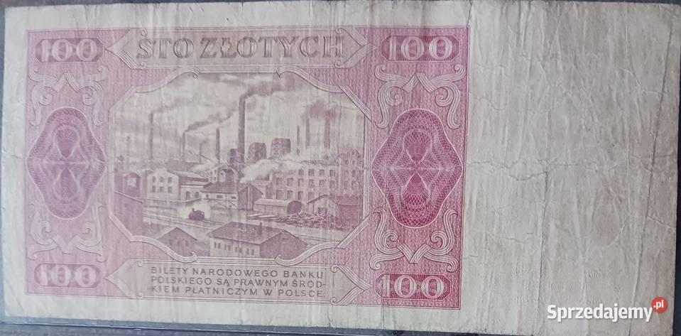 100 złotych Robotnik 1VII1948 r seria DC Konin