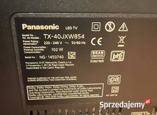 Telewizor PANASONIC TX40JXW854 śląskie