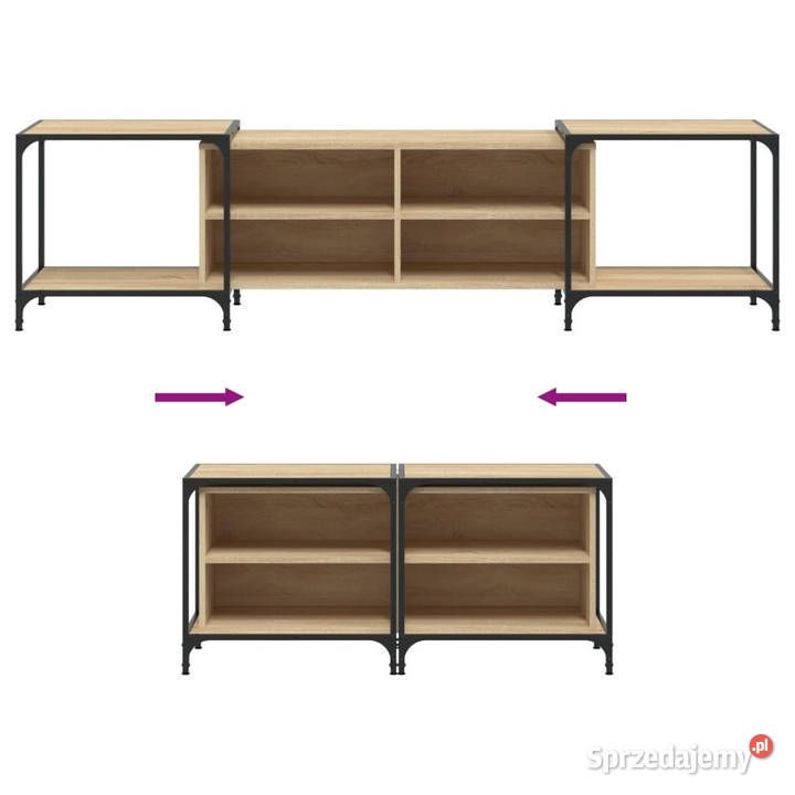 Szafka pod telewizor dąb sonoma 203x37x50 Warszawa sprzedam